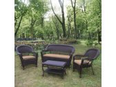 Комплект плетеной мебели Afina LV130 Brown/Beige искусственный ротанг, сталь коричневый, бежевый Фото 1