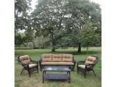 Комплект плетеной мебели Afina LV216 Brown/Beige искусственный ротанг, сталь коричневый, бежевый Фото 1