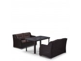 Комплект плетеной мебели Afina T51A/S51A-W53 Brown искусственный ротанг, сталь коричневый Фото 2