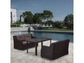 Комплект плетеной мебели Afina T51A/S51A-W53 Brown искусственный ротанг, сталь коричневый Фото 1