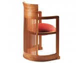 Кресло дизайнерское Cassina 606 Barrel вишня, ткань Фото 6