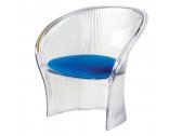 Кресло прозрачное с подушкой Magis Flower поликарбонат, ткань Фото 1