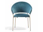 Кресло с обивкой PEDRALI Jazz сталь, вельвет синий Фото 4