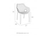 Кресло пластиковое Siesta Contract Air XL стеклопластик темно-серый Фото 2