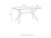 Стол пластиковый Siesta Contract Air Table 140 пластик, ламинат HPL белый Фото 2