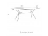 Стол пластиковый Siesta Contract Air Table 180 пластик, ламинат HPL белый Фото 2