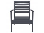 Кресло пластиковое Siesta Contract Artemis XL стеклопластик темно-серый Фото 9