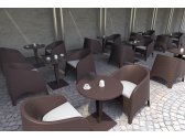 Кресло пластиковое плетеное Siesta Contract Aruba стеклопластик коричневый Фото 7