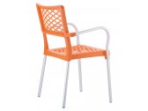 Кресло пластиковое Siesta Contract Bella алюминий, полипропилен оранжевый Фото 7