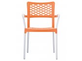 Кресло пластиковое Siesta Contract Bella алюминий, полипропилен оранжевый Фото 6
