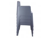 Кресло пластиковое Siesta Contract Box полипропилен темно-серый Фото 4