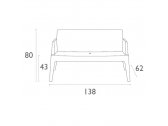 Диван пластиковый двухместный Siesta Contract Box Sofa полипропилен темно-серый Фото 2