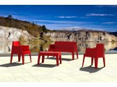 Диван пластиковый двухместный Siesta Contract Box Sofa полипропилен красный Фото 5