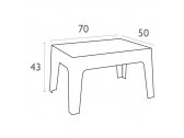 Столик пластиковый журнальный Siesta Contract Box Table полипропилен серебристый Фото 2
