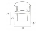 Кресло пластиковое Siesta Contract Carmen стеклопластик, поликарбонат белый, прозрачный Фото 3