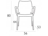 Кресло пластиковое Siesta Contract Dolce алюминий, полипропилен черный Фото 2