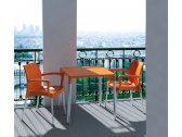 Кресло пластиковое Siesta Contract Dolce алюминий, полипропилен оранжевый Фото 5