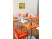Кресло пластиковое Siesta Contract Dolce алюминий, полипропилен оранжевый Фото 7