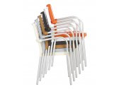 Кресло пластиковое Siesta Contract Gala алюминий, полипропилен оранжевый Фото 5