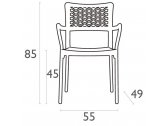 Кресло пластиковое Siesta Contract Gala алюминий, полипропилен тик Фото 2