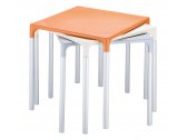 Стол пластиковый Siesta Contract Mango Alu алюминий, пластик оранжевый Фото 5