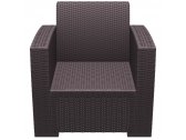 Кресло пластиковое плетеное Siesta Contract Monaco Lounge стеклопластик коричневый Фото 5