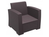 Кресло пластиковое плетеное Siesta Contract Monaco Lounge стеклопластик коричневый Фото 1