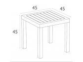 Столик пластиковый для лежака Siesta Contract Ocean Side Table пластик бежевый Фото 2