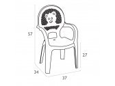 Кресло пластиковое детское Siesta Garden Panda пластик желтый Фото 2