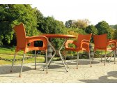Кресло пластиковое Siesta Contract Romeo алюминий, полипропилен оранжевый Фото 6