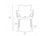 Кресло пластиковое Siesta Contract Romeo алюминий, полипропилен оранжевый Фото 2