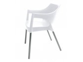 Кресло пластиковое Resol Pole armchair алюминий, полипропилен белый Фото 2