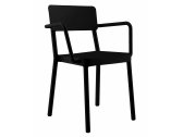 Кресло пластиковое Resol Lisboa armchair стеклопластик черный Фото 1