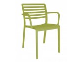 Кресло пластиковое Resol Lama armchair стеклопластик оливковый Фото 1