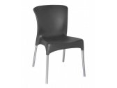 Стул пластиковый Resol Hey chair алюминий, полипропилен темно-серый Фото 1