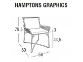 Кресло металлическое Robertirattan Hamptons Graphics алюминий Фото 2