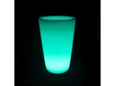 Кашпо пластиковое светящееся LED Cone полиэтилен белый Фото 3