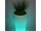 Кашпо пластиковое светящееся LED Cone полиэтилен белый Фото 6