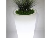 Кашпо пластиковое светящееся LED Cone полиэтилен белый Фото 8