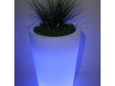 Кашпо пластиковое светящееся LED Cone полиэтилен белый Фото 5