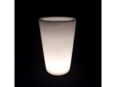 Кашпо пластиковое светящееся LED Cone полиэтилен белый Фото 2