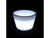 Кашпо пластиковое светящееся LED Cone полиэтилен белый Фото 1