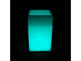 Кашпо пластиковое светящееся LED Vertical полиэтилен белый Фото 3