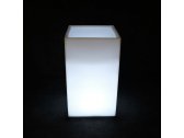 Кашпо пластиковое светящееся LED Vertical полиэтилен белый Фото 1