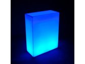 Кашпо пластиковое светящееся LED High полиэтилен белый Фото 2