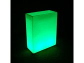 Кашпо пластиковое светящееся LED High полиэтилен белый Фото 3