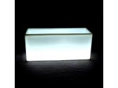 Кашпо пластиковое светящееся LED Long полиэтилен белый Фото 3