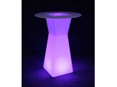 Стол пластиковый коктейльный светящийся LED Prismo полиэтилен белый Фото 2