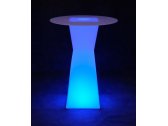 Стол пластиковый коктейльный светящийся LED Prismo полиэтилен белый Фото 7