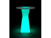 Стол пластиковый коктейльный светящийся LED Prismo полиэтилен белый Фото 4
